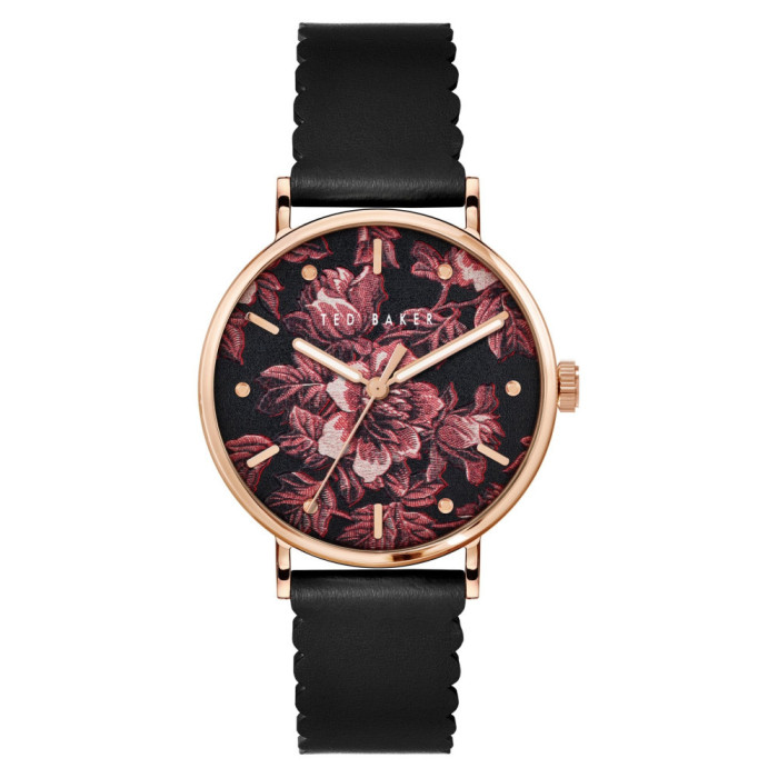 Ted Baker Ladies' Phylipa Bloom Floral Dial Watch - Black