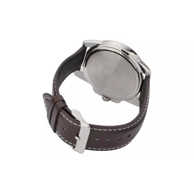 Casio Brown Genuine Leather Strap Watch