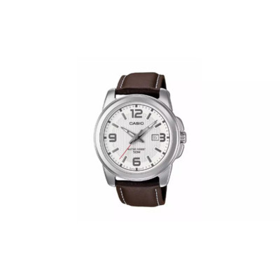 Casio Brown Genuine Leather Strap Watch