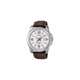 Casio Brown Genuine Leather Strap Watch