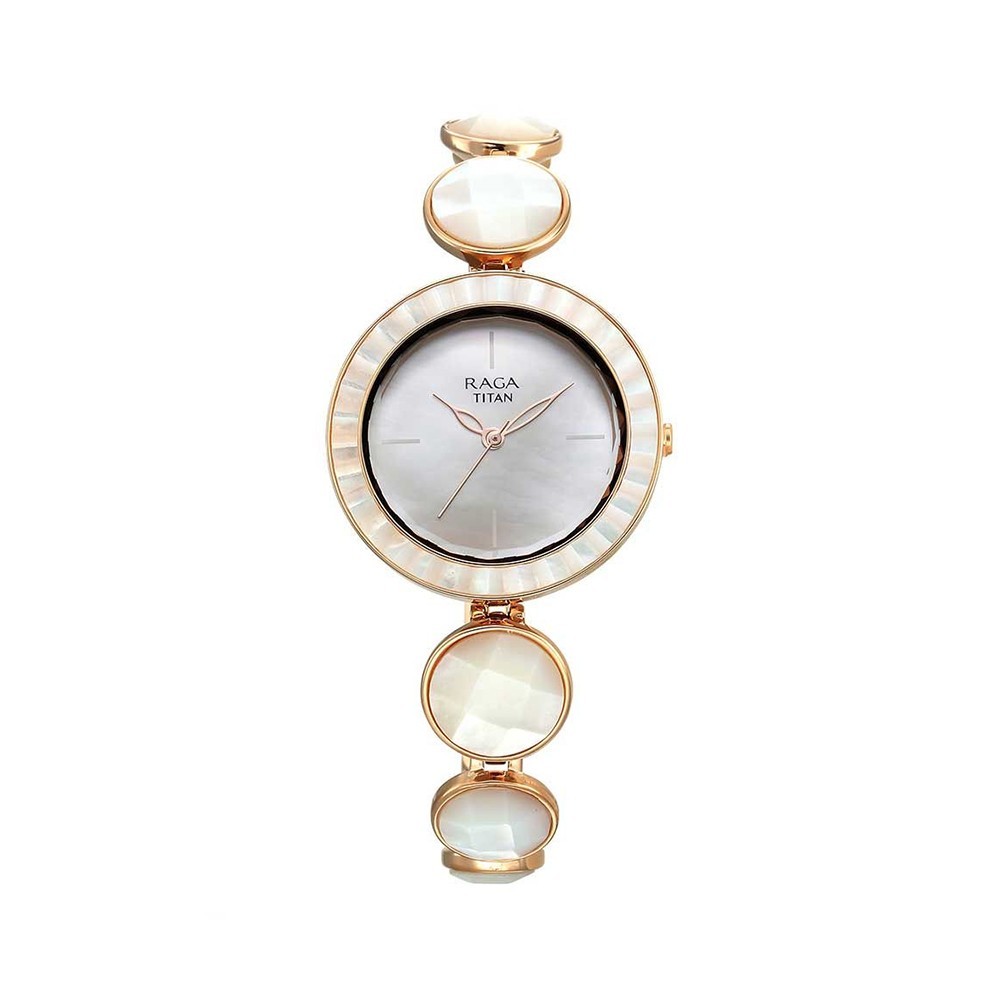 Titan Analog Silver Dial Women's Watch