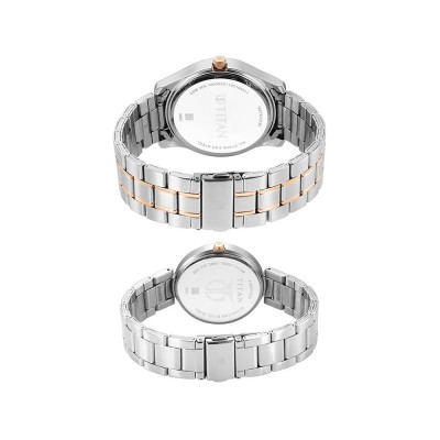 Titan Analog Metal White Dial Unisex's Watch