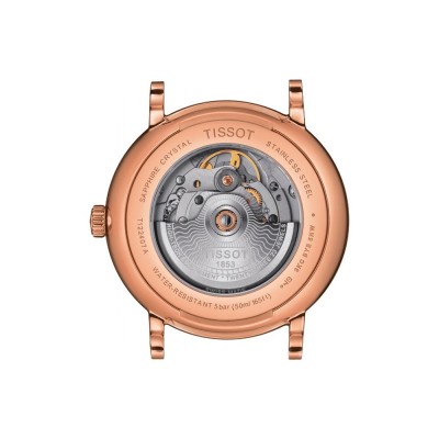 Tissot mens Carson Stainless Steel Dress Watch Rose Gold